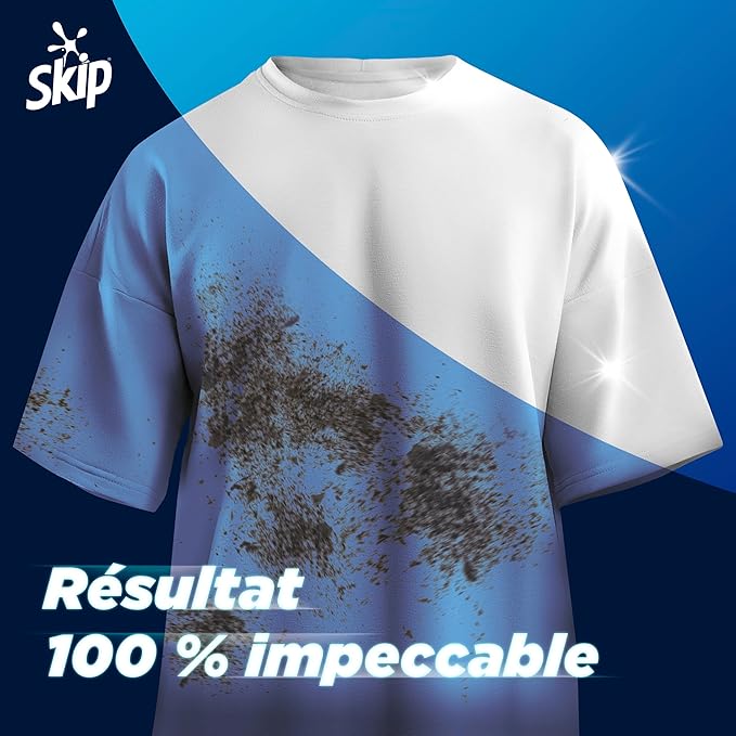 SKIP - Lessive Liquide Active Clean - Propreté Impeccable - Fraîcheur Longue Durée - Détache les vêtements tout en respectant fibres et couleurs - Lot de 3x40 lavages
