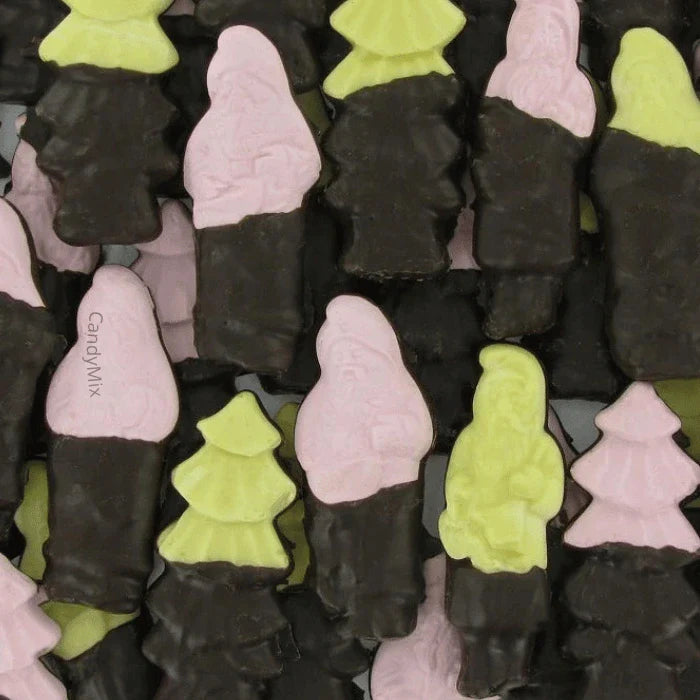 ☁️🍫 Guimauves de Noël Mi-Enrobés de Chocolat Noir - Stel'Choc