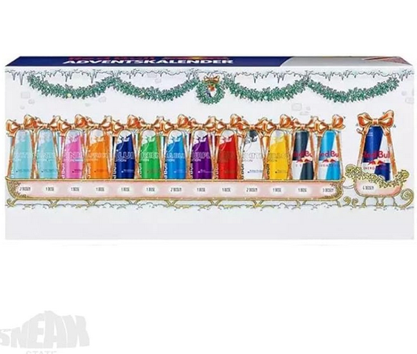 Red Bull RedBull Calendrier de l'Avent 2024, avec 24 canettes Redbull de 250 ml, différentes variétés